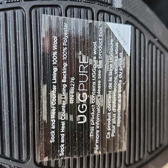 UGG Womens Indra Waterproof Black Wedge Ankle Boots Size 10 Preowned - Picture 13 of 14